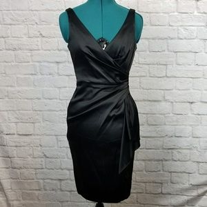LBD white house black market black satin dress 0